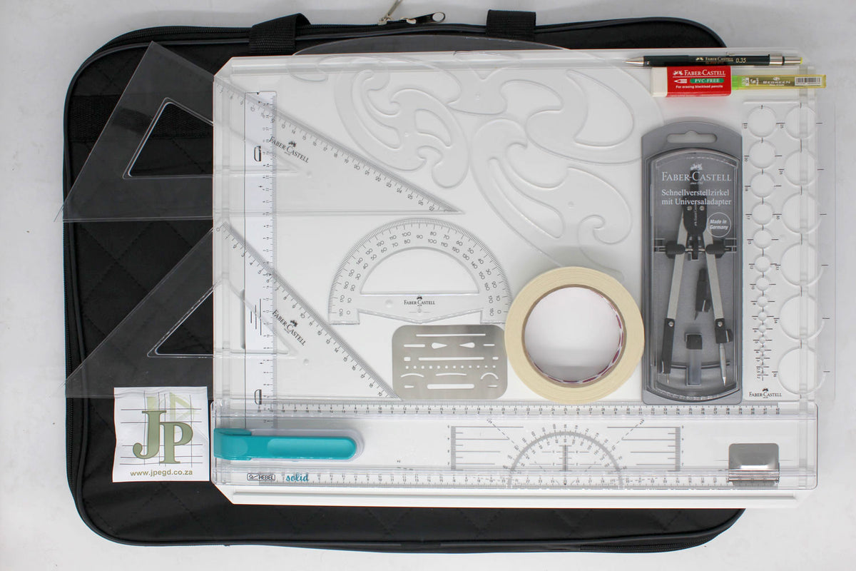 Full set of drawing instruments - Hebel Solid A3 Drawing board (Single ...