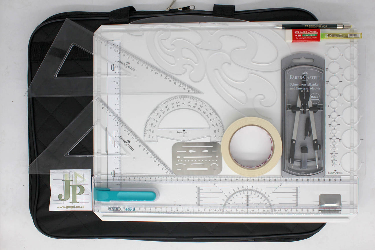 Engineering Graphics Set Instruments Full set of drawing instruments - Hebel Solid A3 Drawing board (Single ...