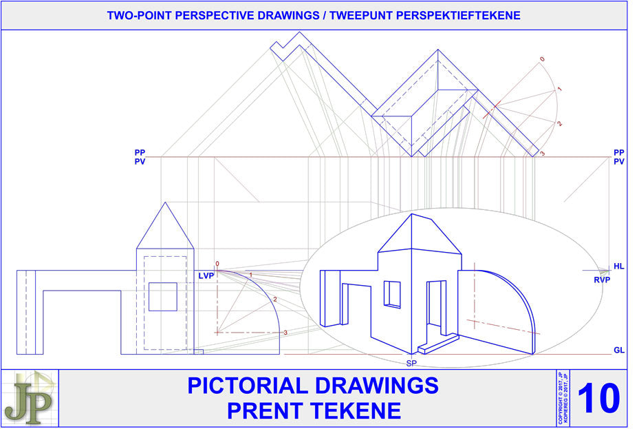 Pictorial Drawings 10 - Two-Point Perspective